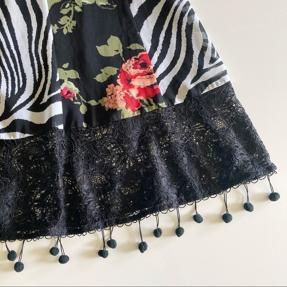 Lane Bryant Tropical Print Lace Halter Dress Size 14 - Picture 7 of 15